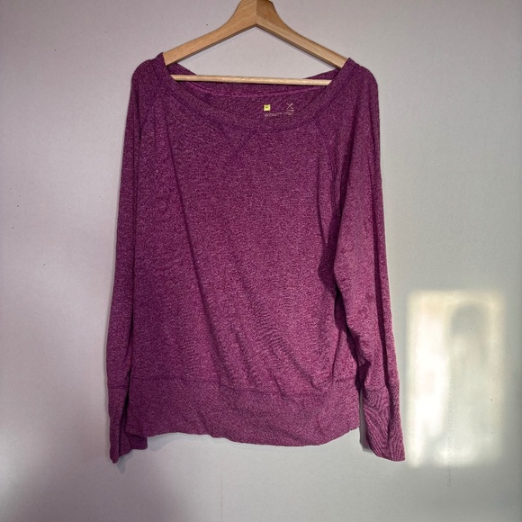 Xersion Womens Dark Pink Long Sleeve Tee Shirt Size XL - Picture 1 of 5